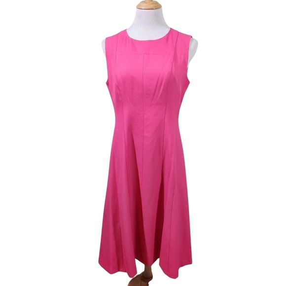 NWT Kasper 'Camellia' Elegant Pink Sleeveless Dress - Picture 2 of 10